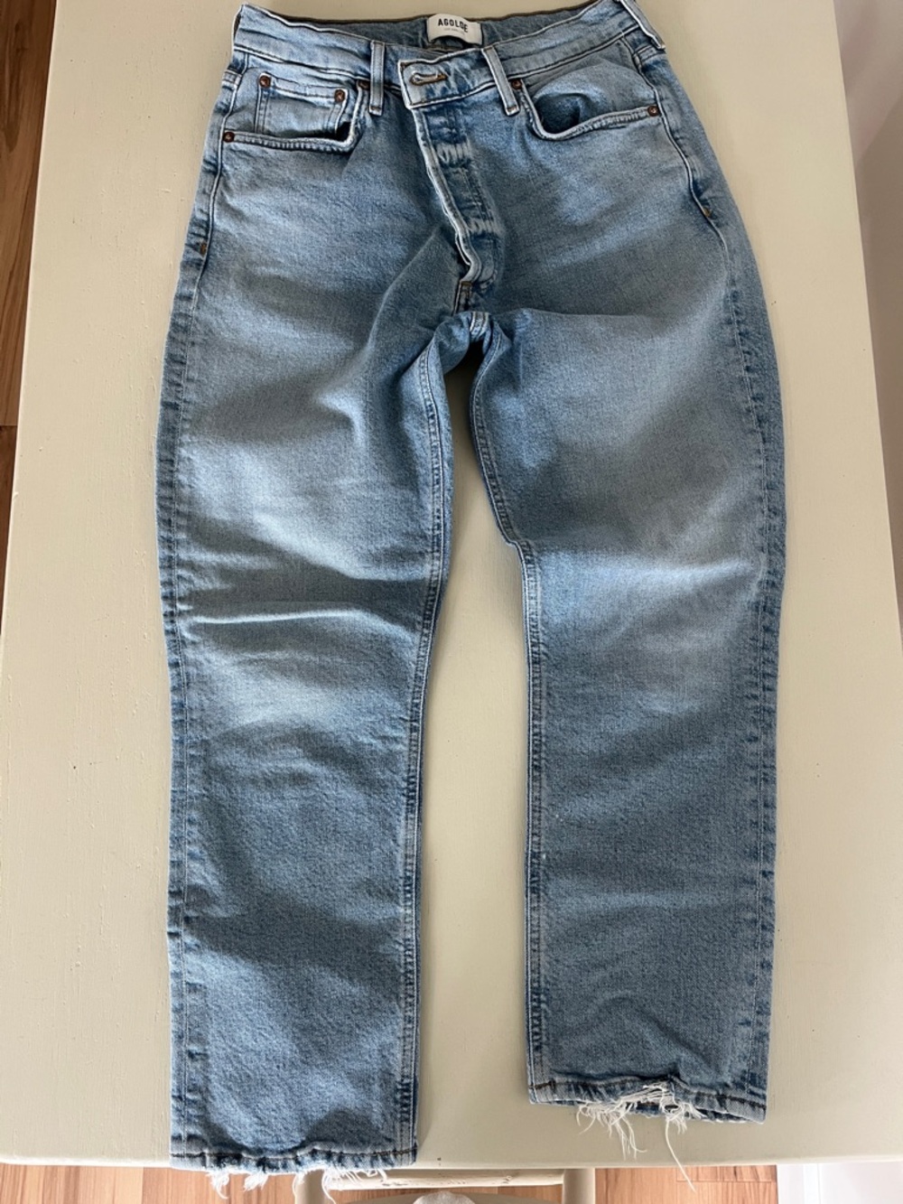 Agolde Light Blue Straight women’s Jeans